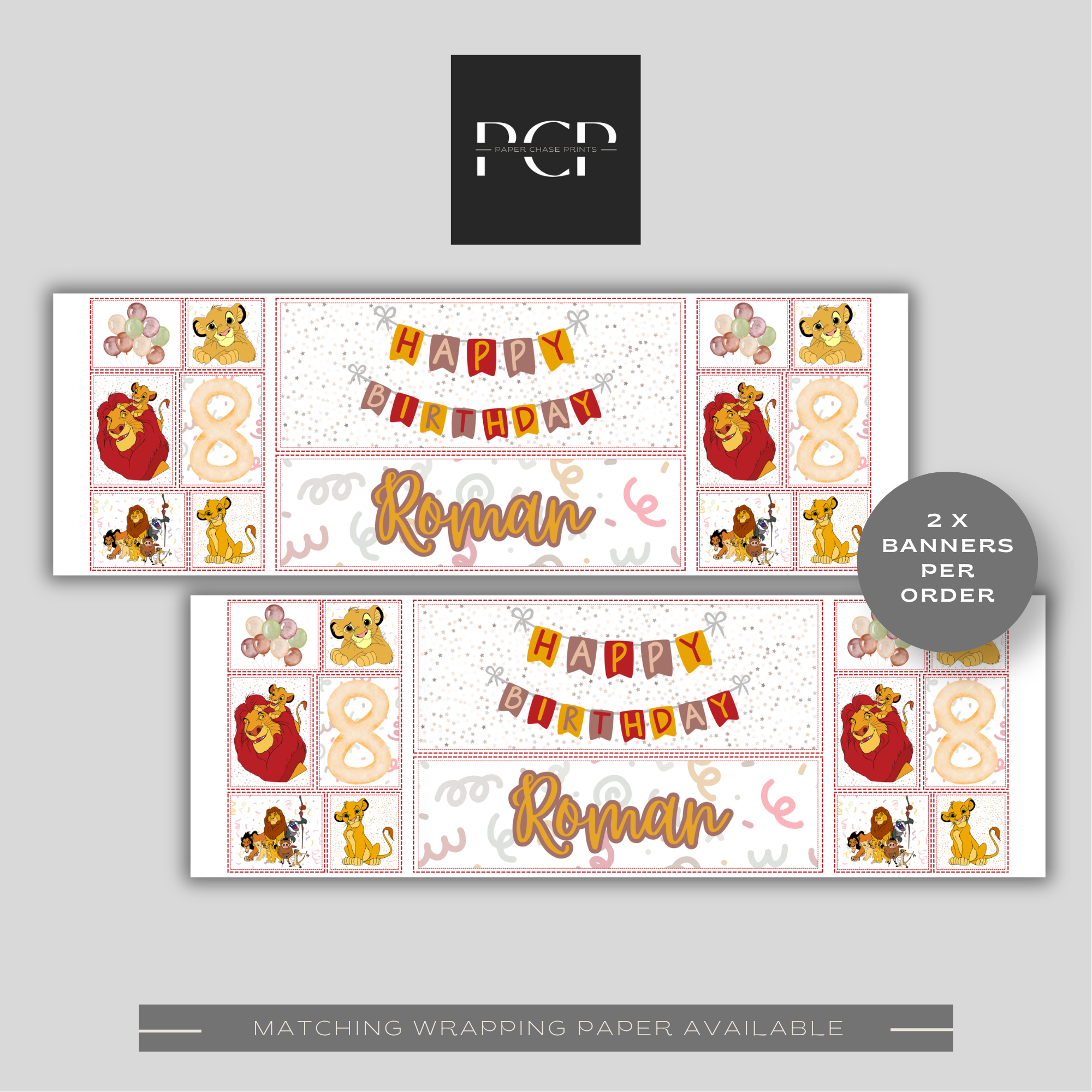 Lion King Birthday Banner