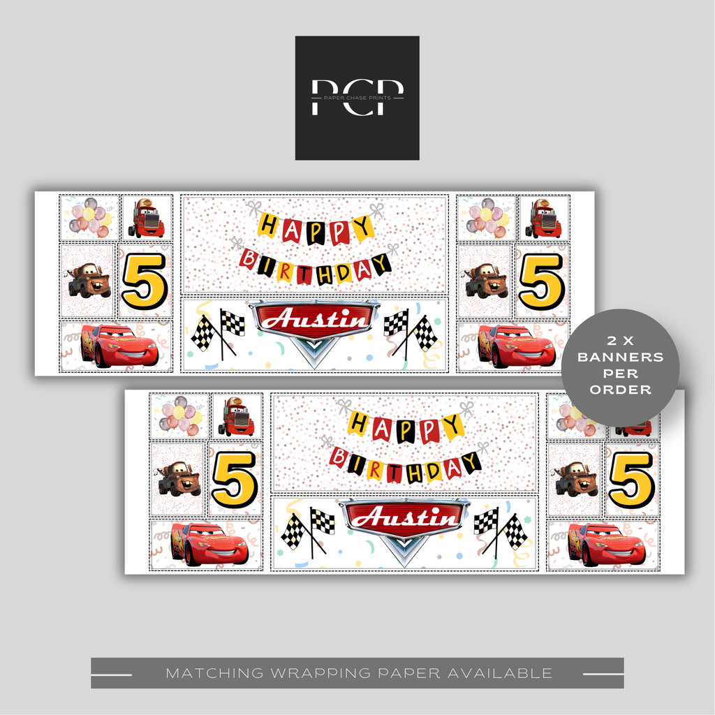 Cars Birthday Banner