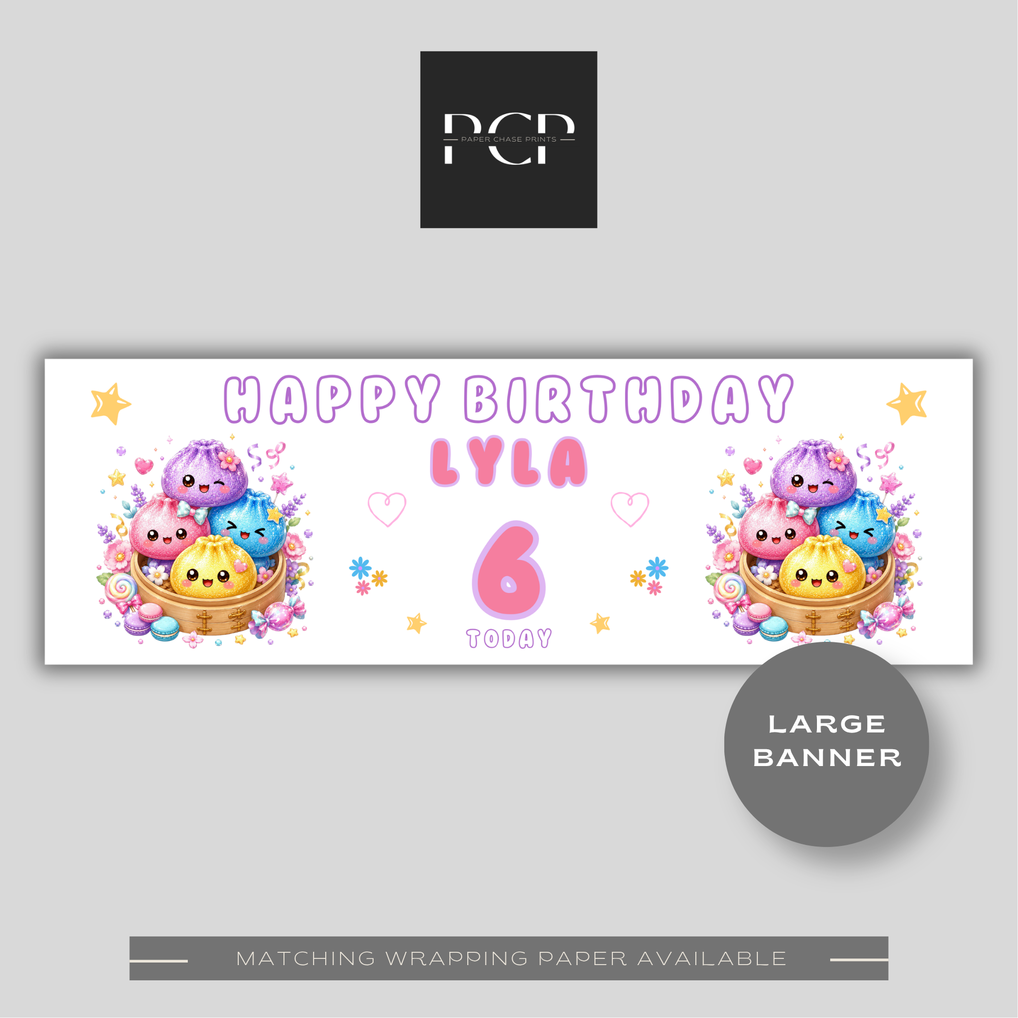 Dumpling Squishy Birthday Banner