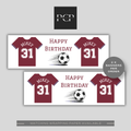 West Ham Football Shirt Birthday Banner