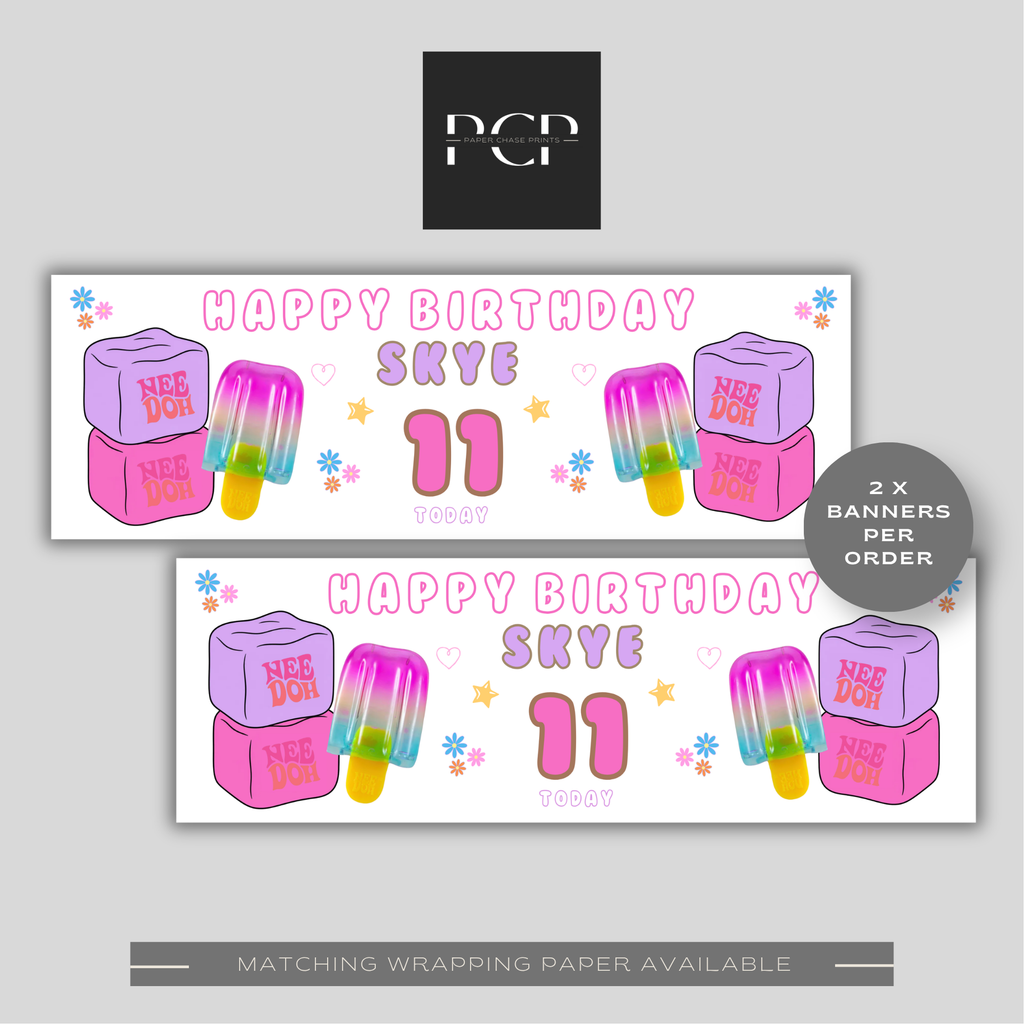 Needoh Squishy Birthday Banner
