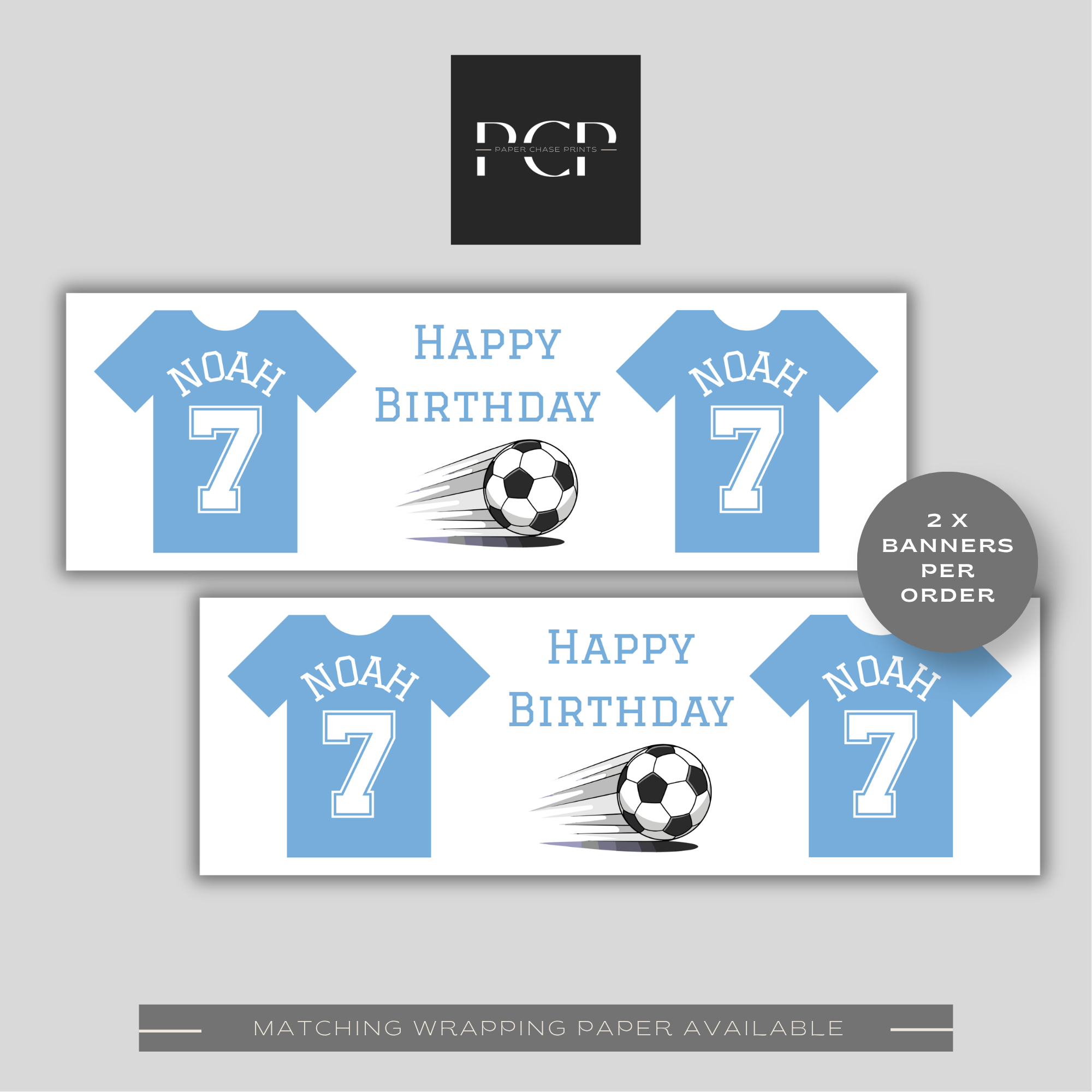 Manchester City Football Shirt Birthday Banner