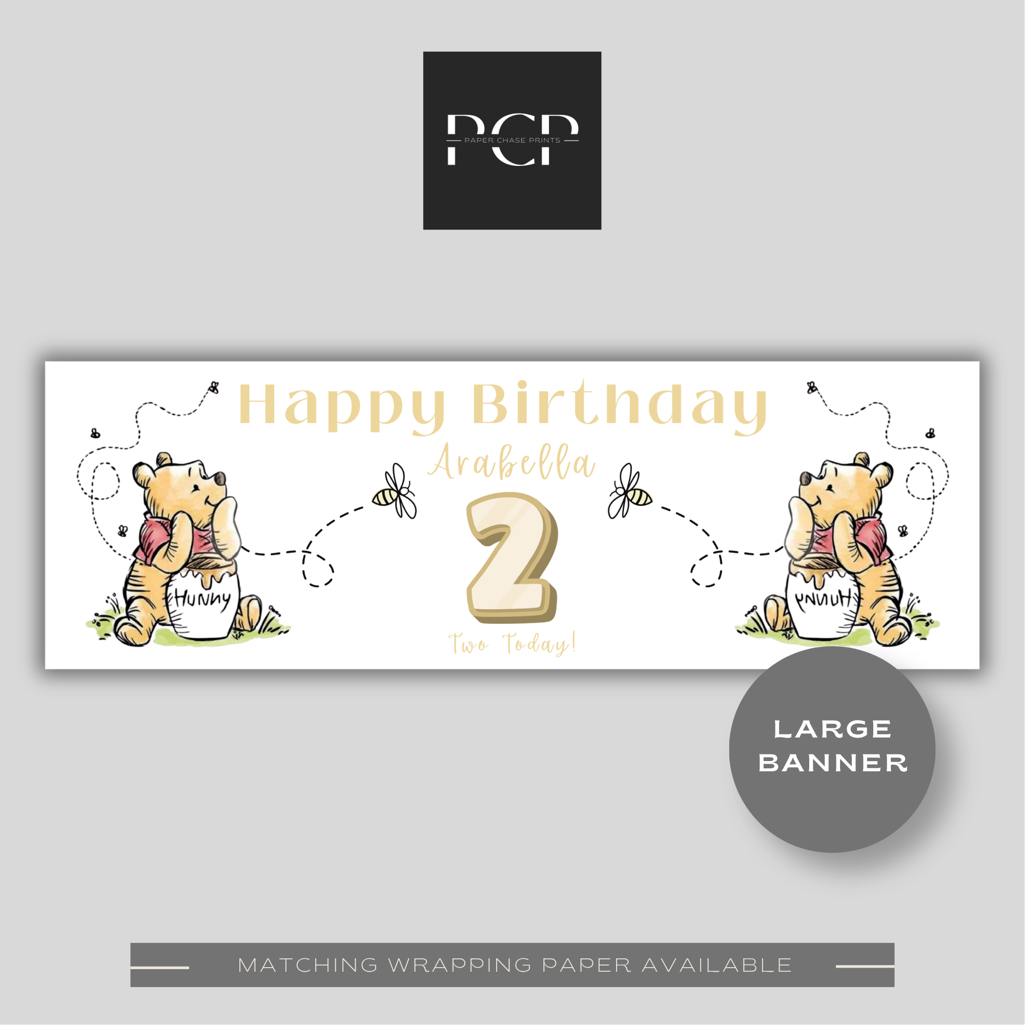 Winnie The Pooh Birthday Banner