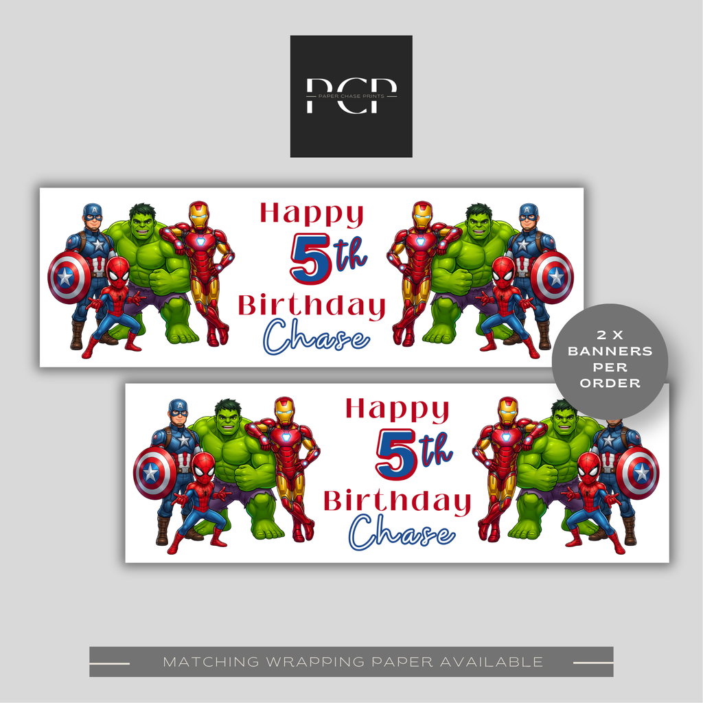 Marvel Birthday Banner