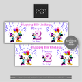 Mickey & Minnie Mouse Birthday Banner | Pink & Purple