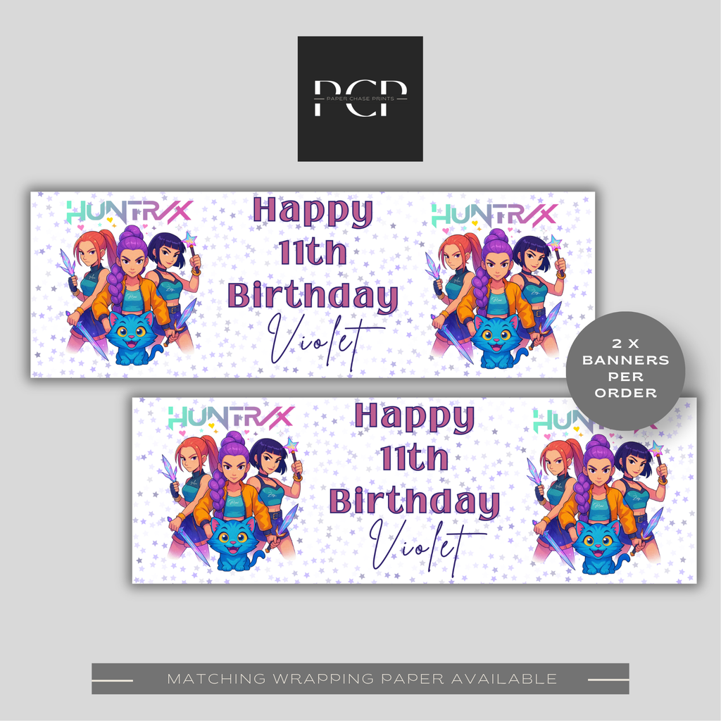 KPOP Demon Hunters Birthday Banner
