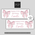 Pink Bow Birthday Banner