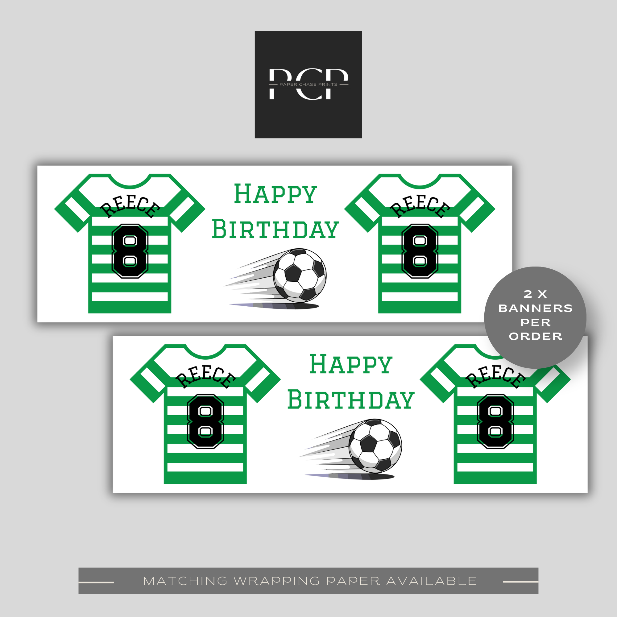 Celtic Football Shirt Birthday Banner