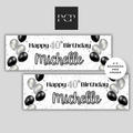 Black & Silver Balloon Birthday Banner