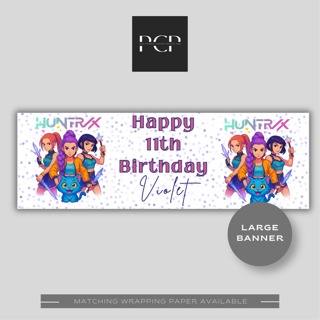 KPOP Demon Hunters Birthday Banner