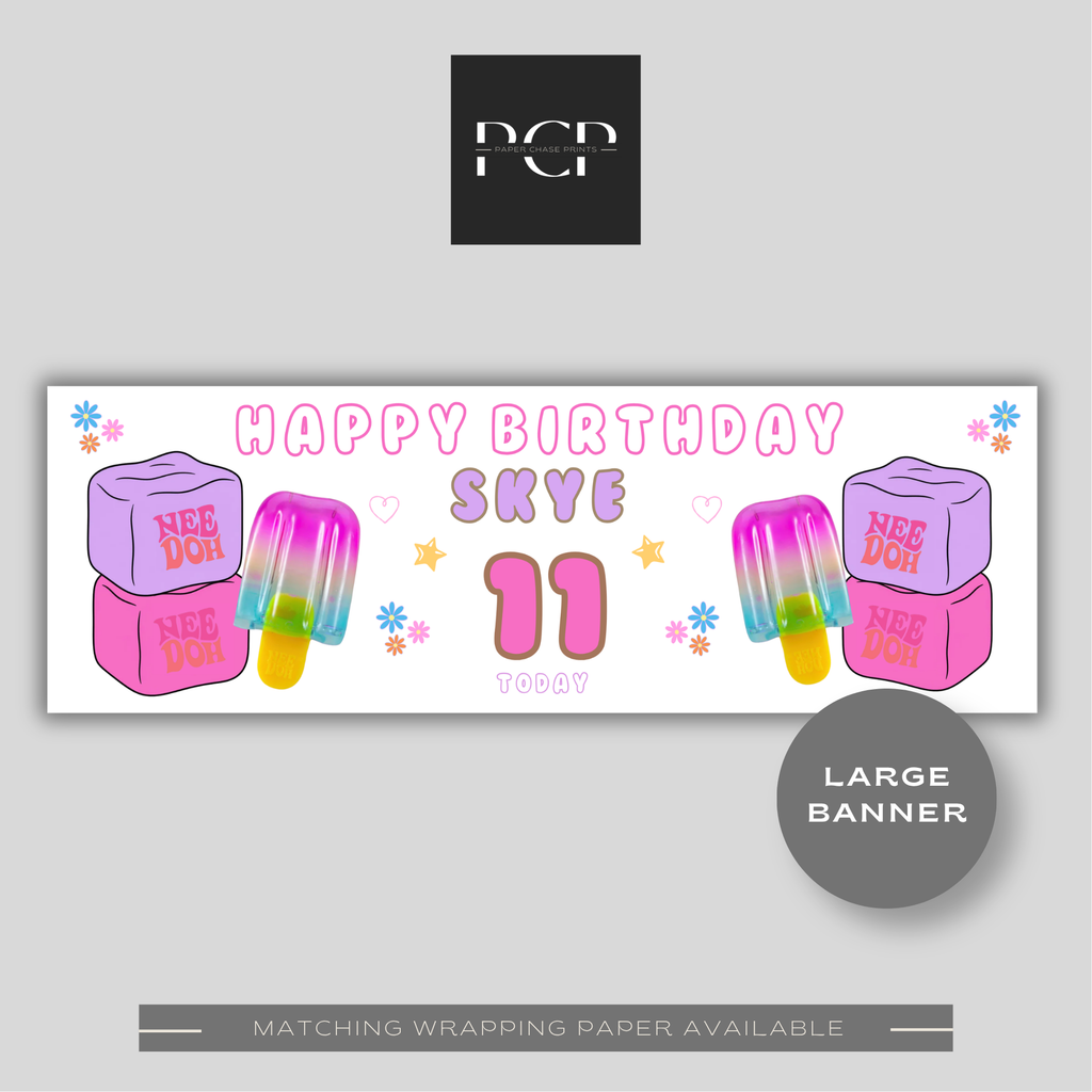 Needoh Squishy Birthday Banner