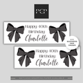 Black Bow Birthday Banner