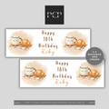 Coffee & Croissant Birthday Banner