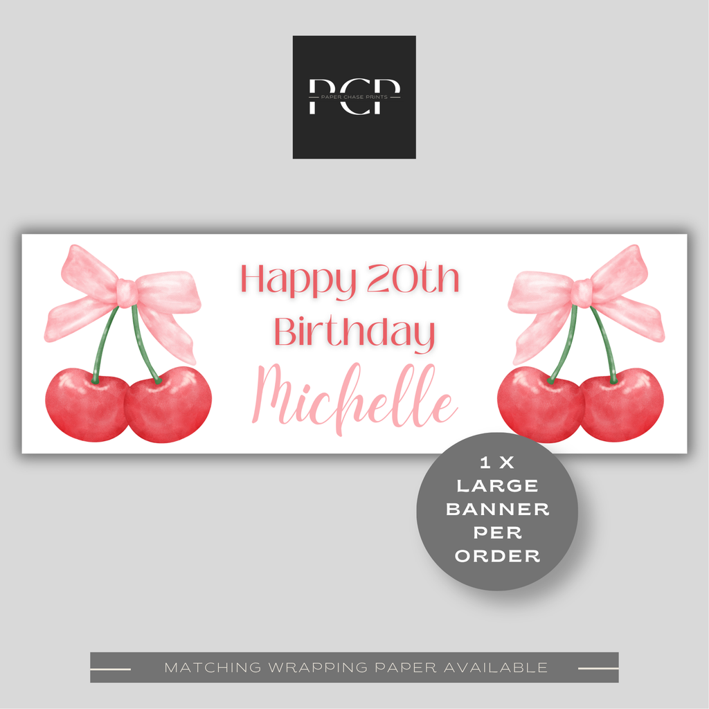 Cherry Birthday Banner