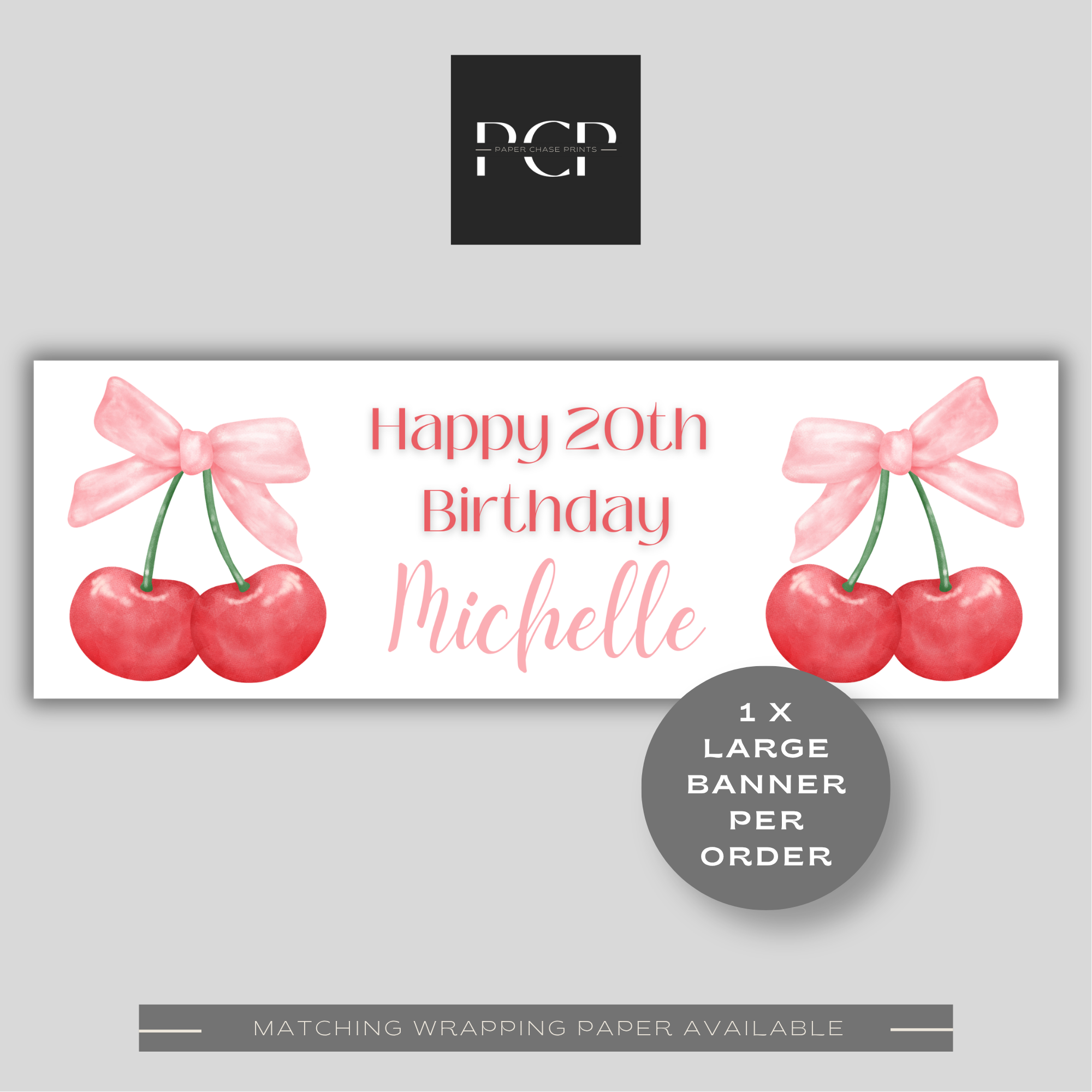 Cherry Birthday Banner