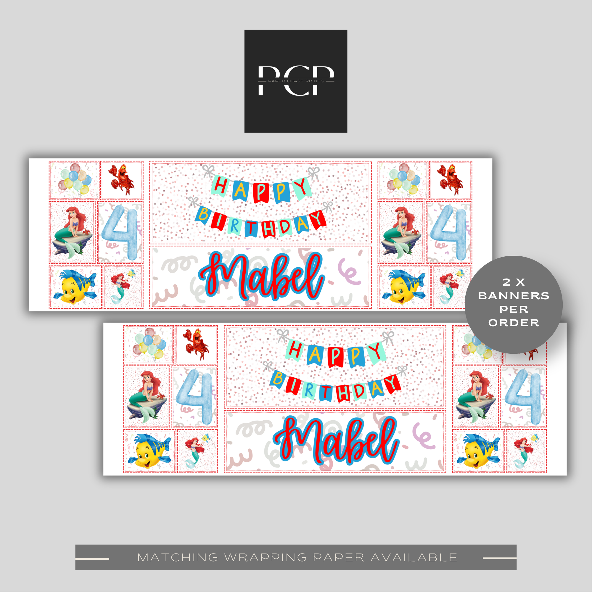 Little Mermaid Birthday Banner