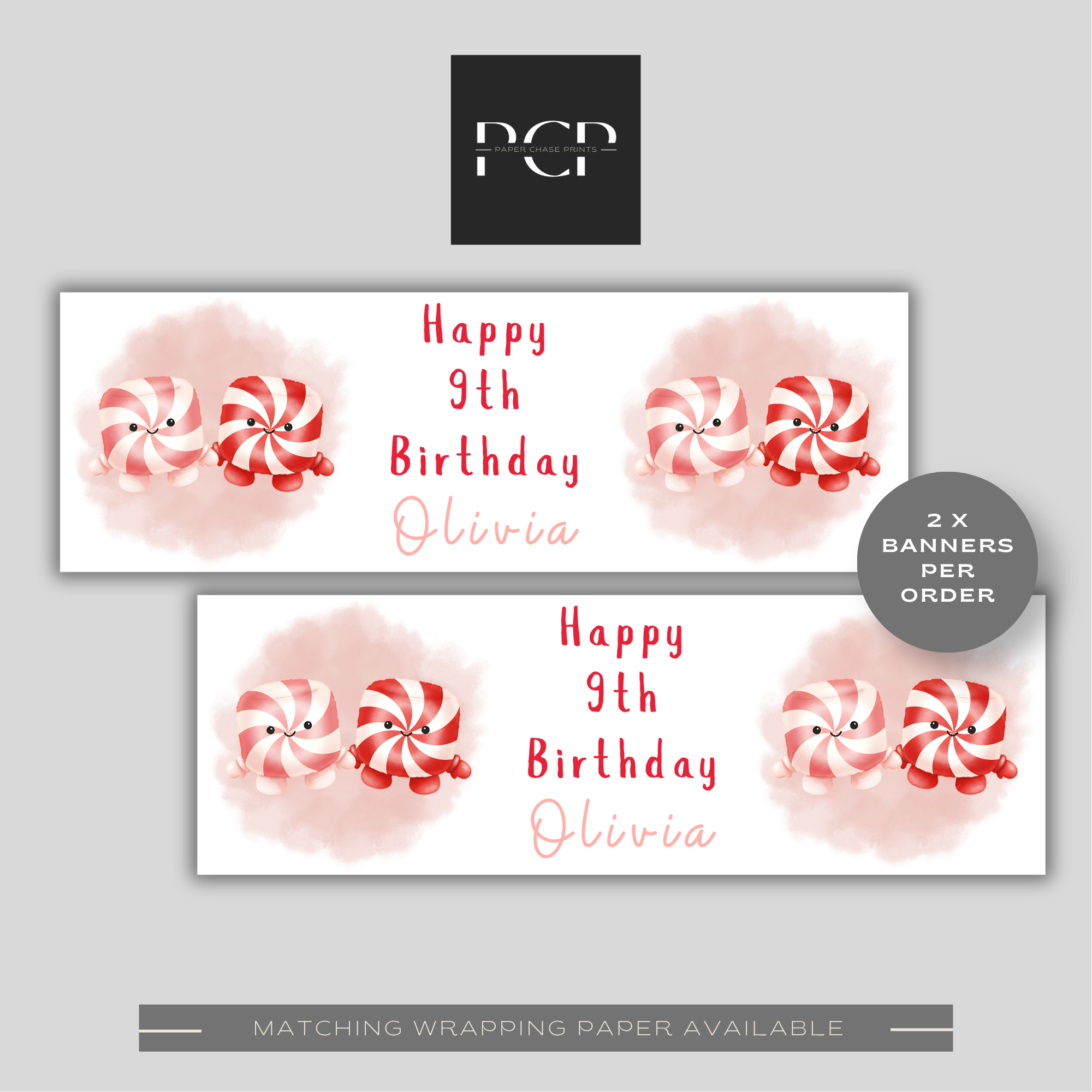 Marshmellow Birthday Banner