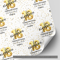18th Birthday Gold Balloon Wrapping Paper