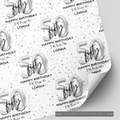50th Birthday Silver Balloon Wrapping Paper