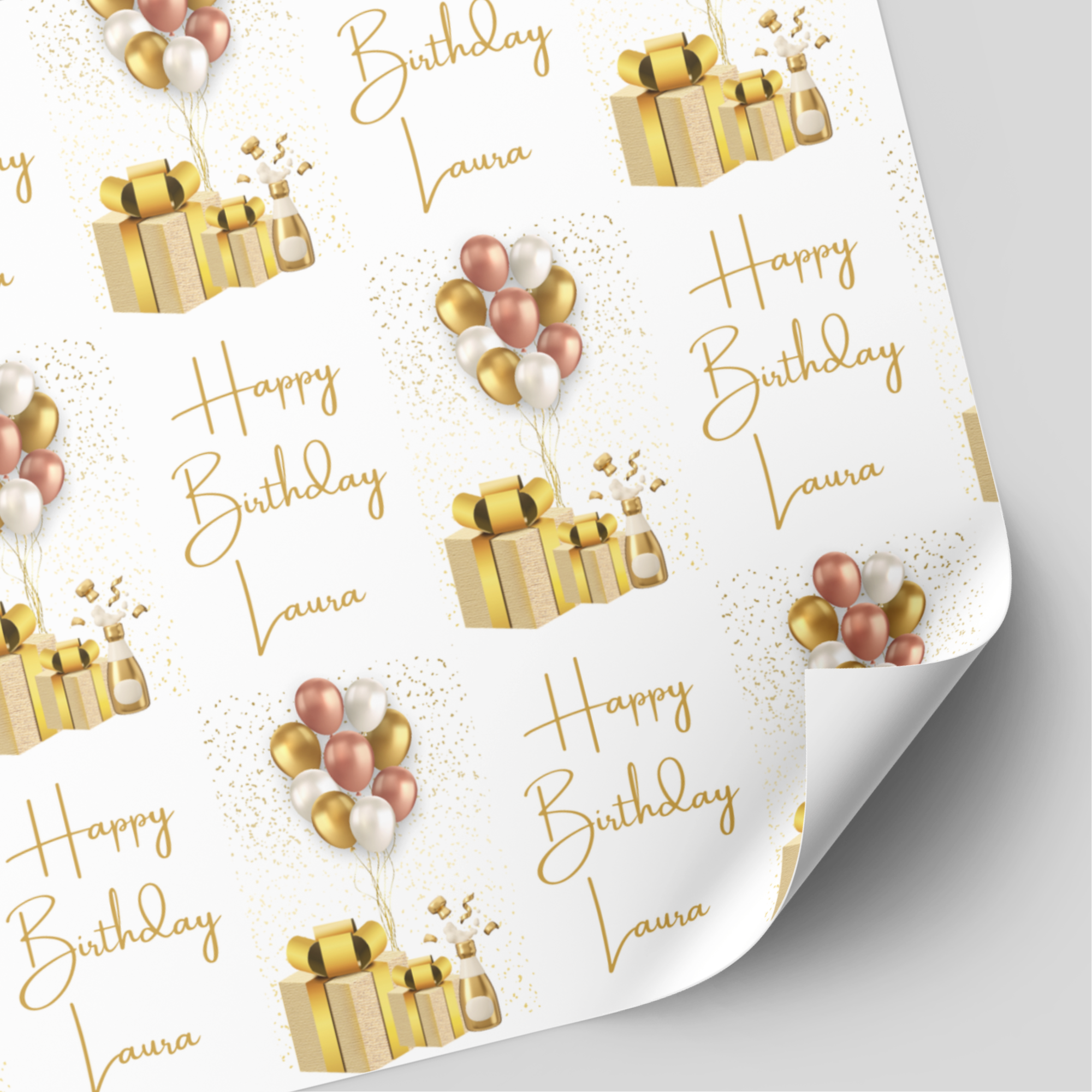 Birthday Balloon & Present Wrapping Paper