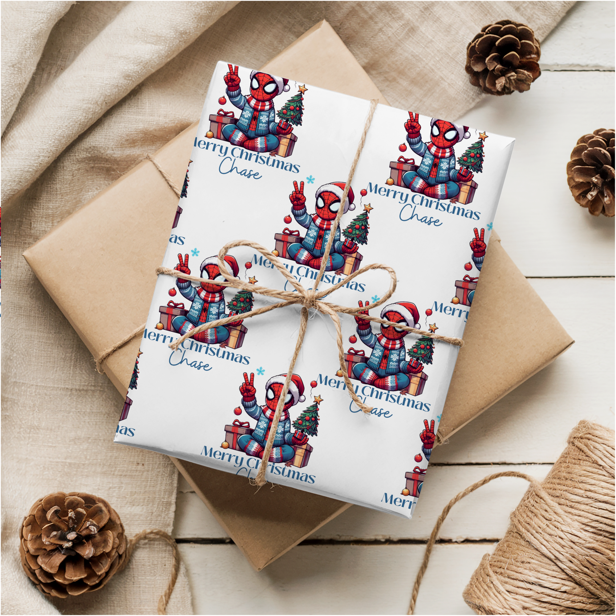 Spiderman Christmas Wrapping Paper