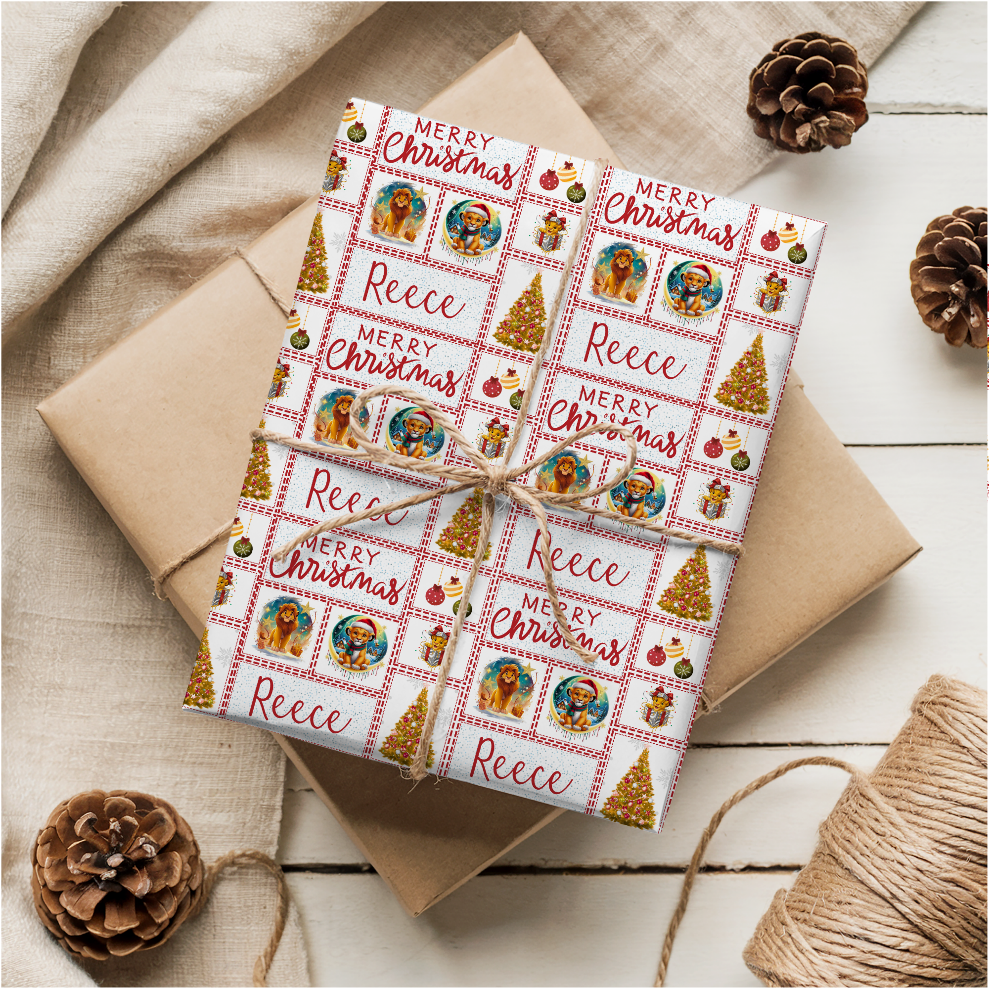Lion King Christmas Wrapping Paper