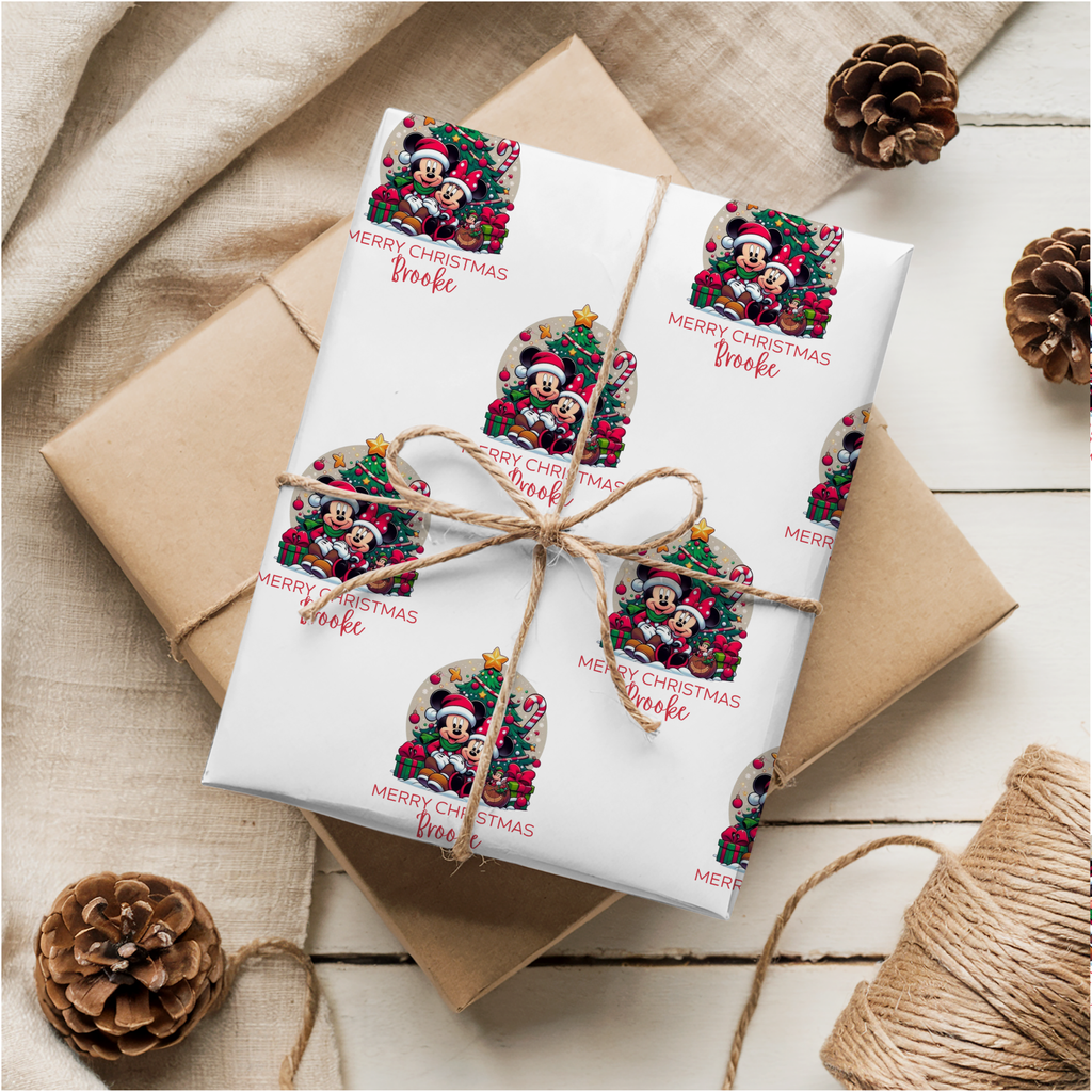Mickey & Minnie Mouse Christmas Wrapping Paper