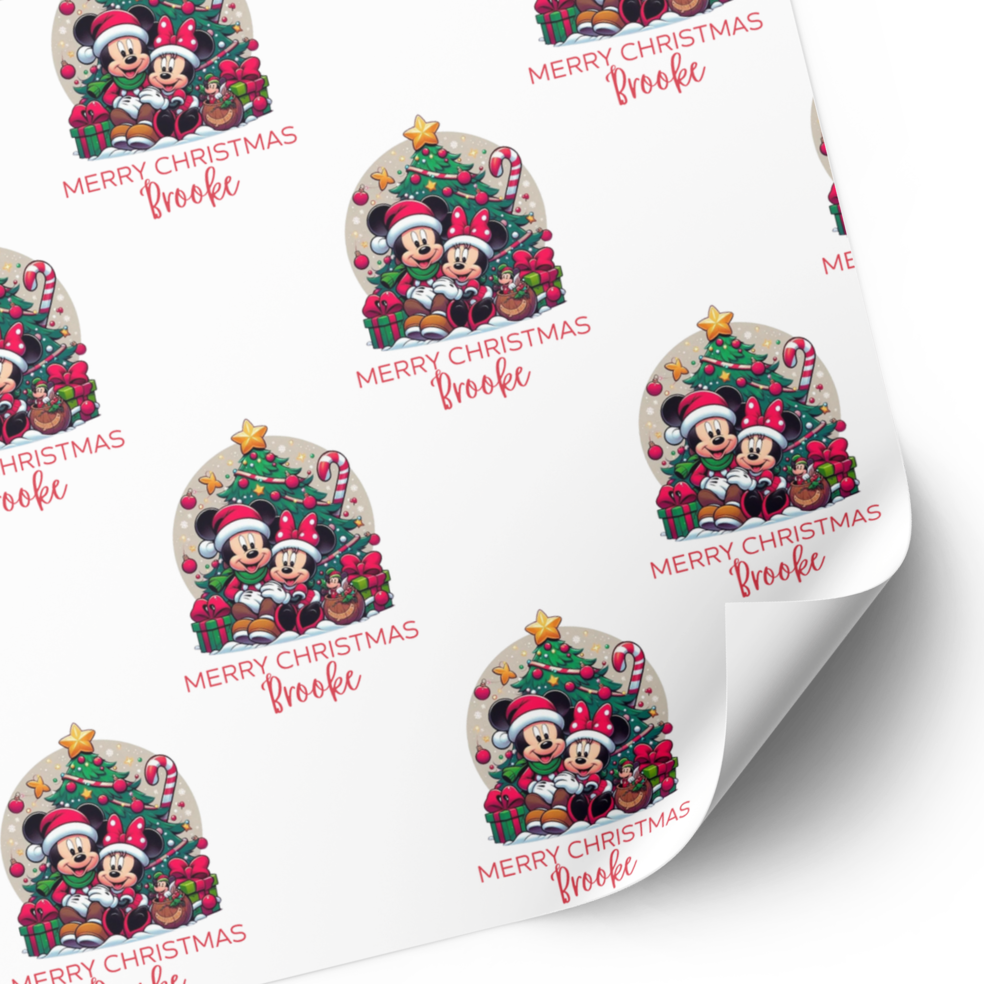 Mickey & Minnie Mouse Christmas Wrapping Paper