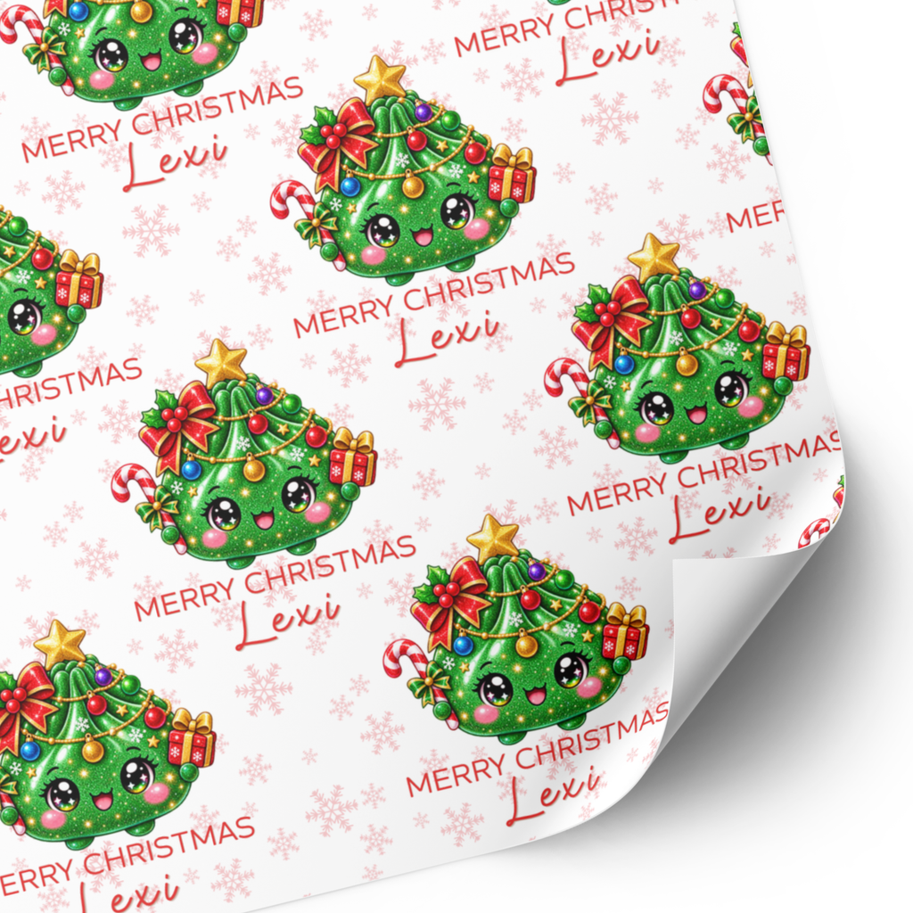 Dumpling Christmas Wrapping Paper | Christmas Tree Dumpling Gift Wrap