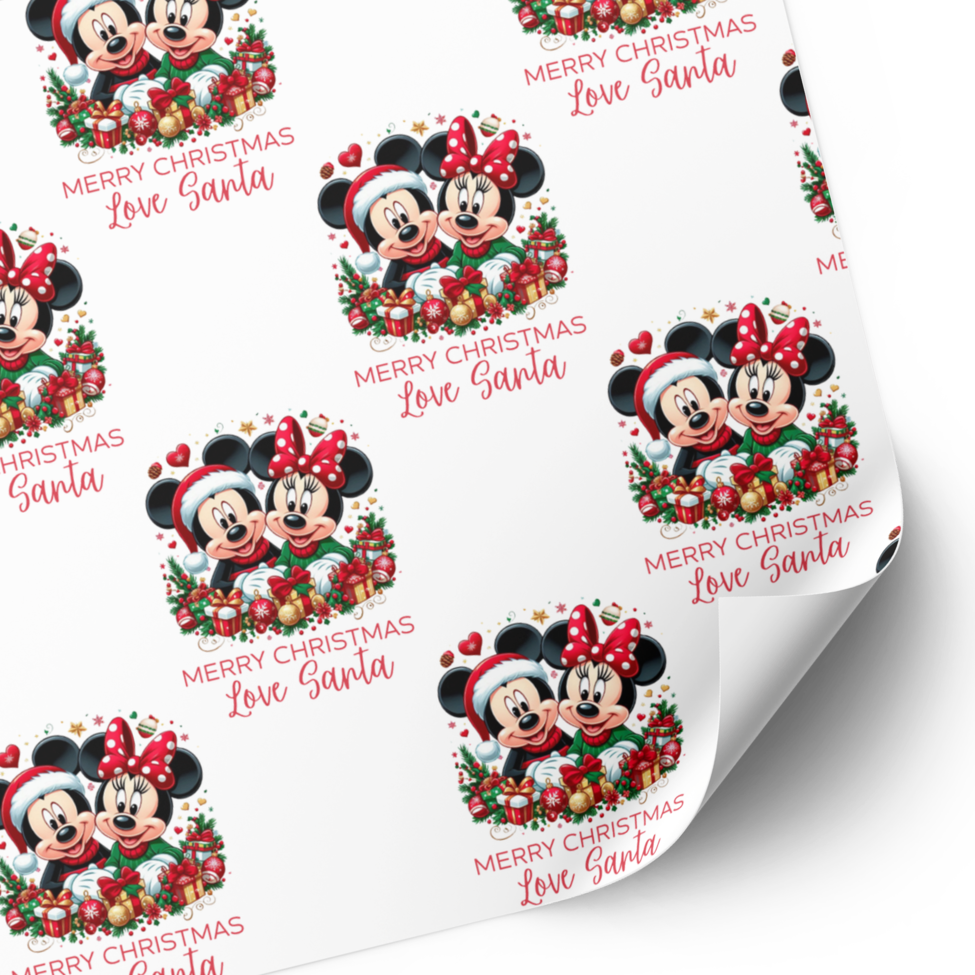Mickey & Minnie Mouse Christmas Wrapping Paper