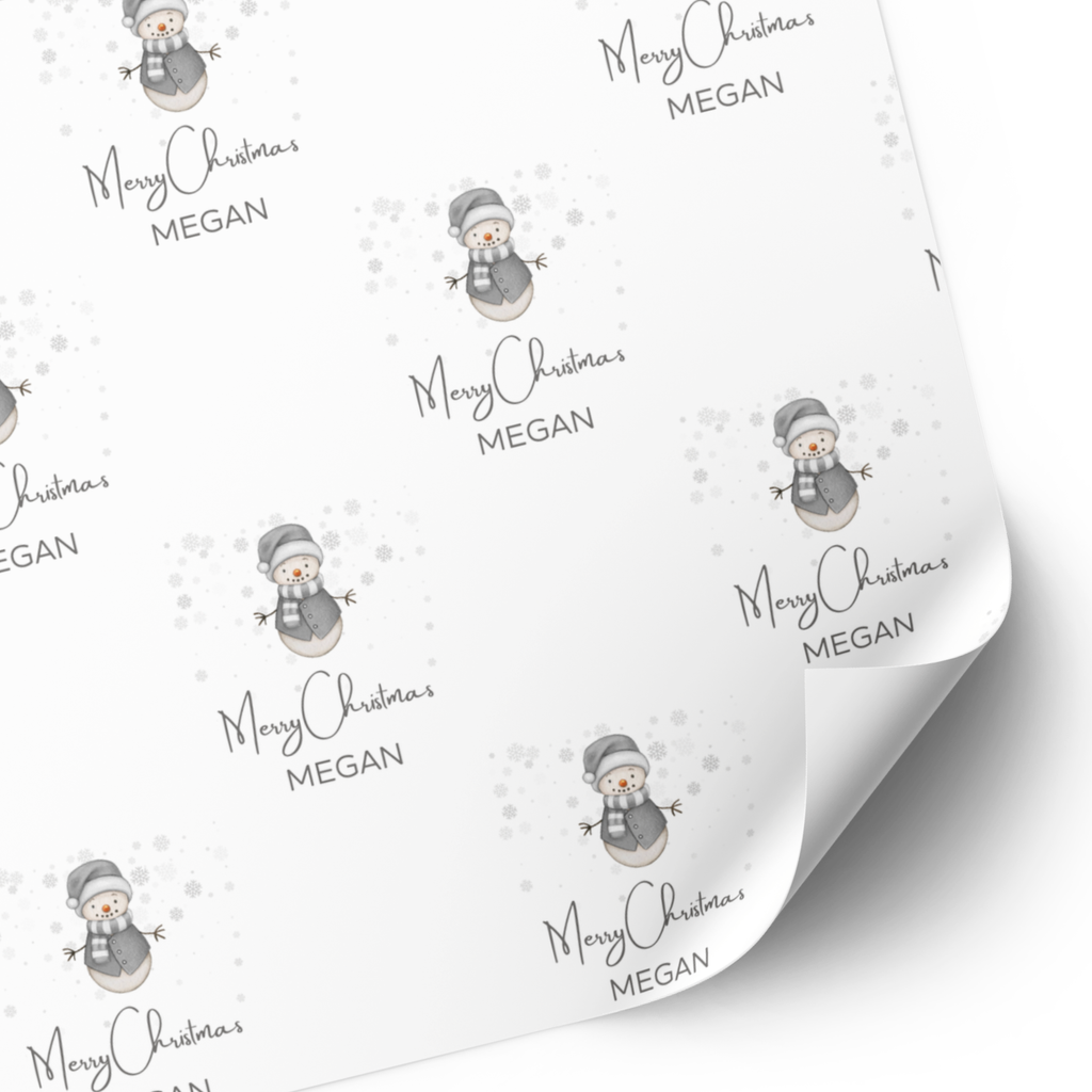Snowman Christmas Wrapping Paper