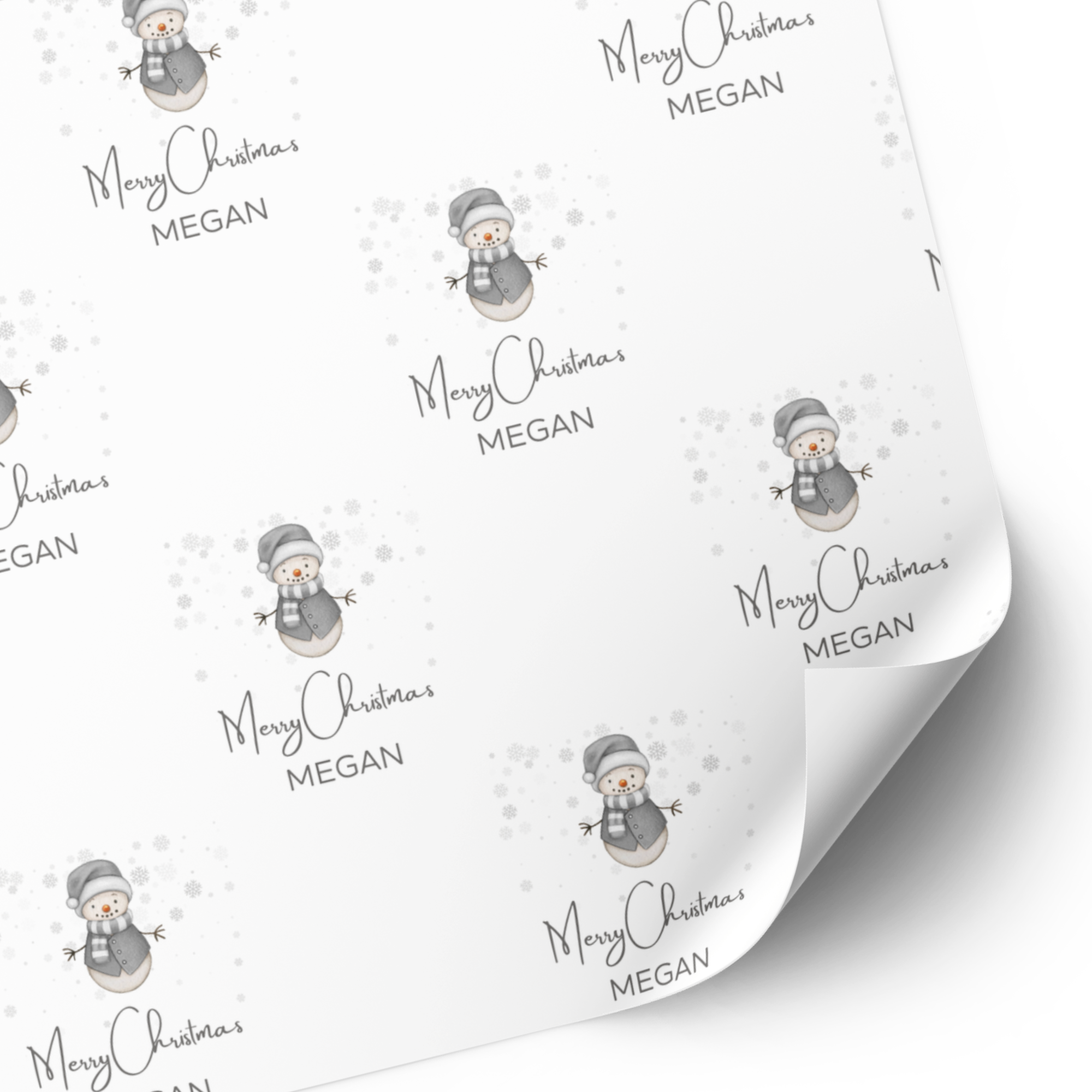 Snowman Christmas Wrapping Paper
