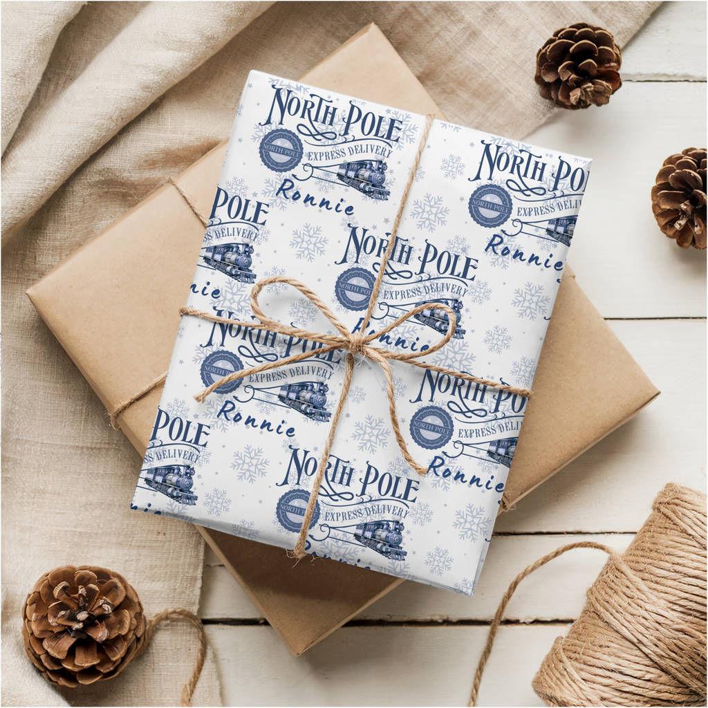 Personalised Christmas North Pole Wrapping Paper
