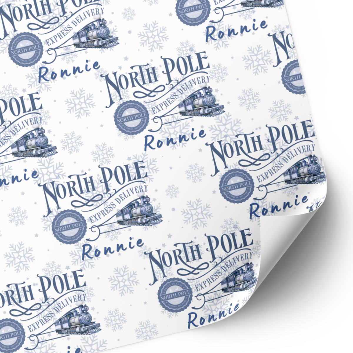 Personalised Christmas North Pole Wrapping Paper