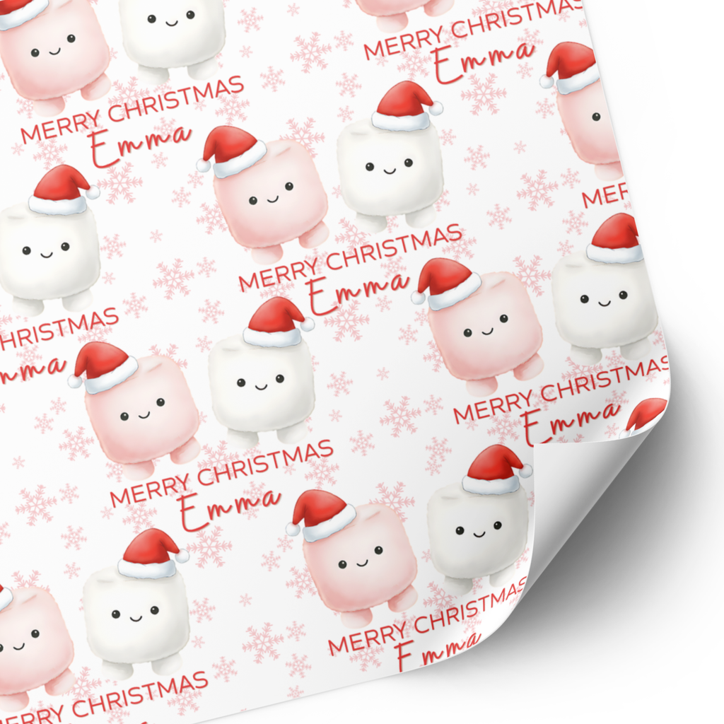 Plushie Christmas Wrapping Paper | Marshmellow Gift Wrap