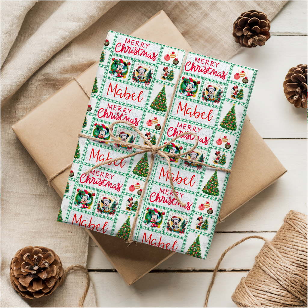 Mickey & Minnie Mouse Christmas Wrapping Paper