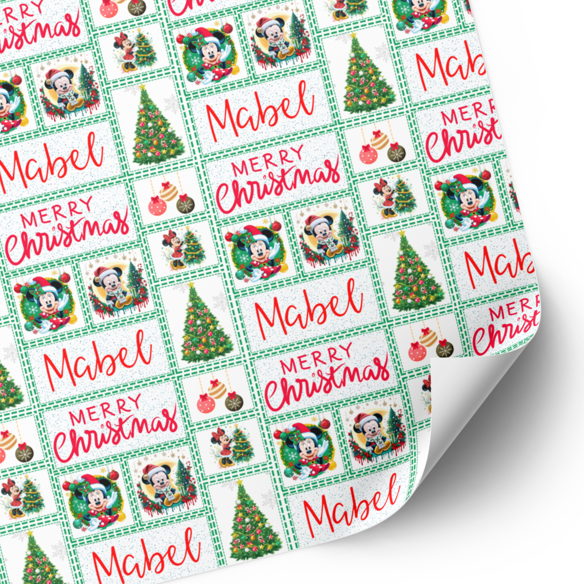 Mickey & Minnie Mouse Christmas Wrapping Paper