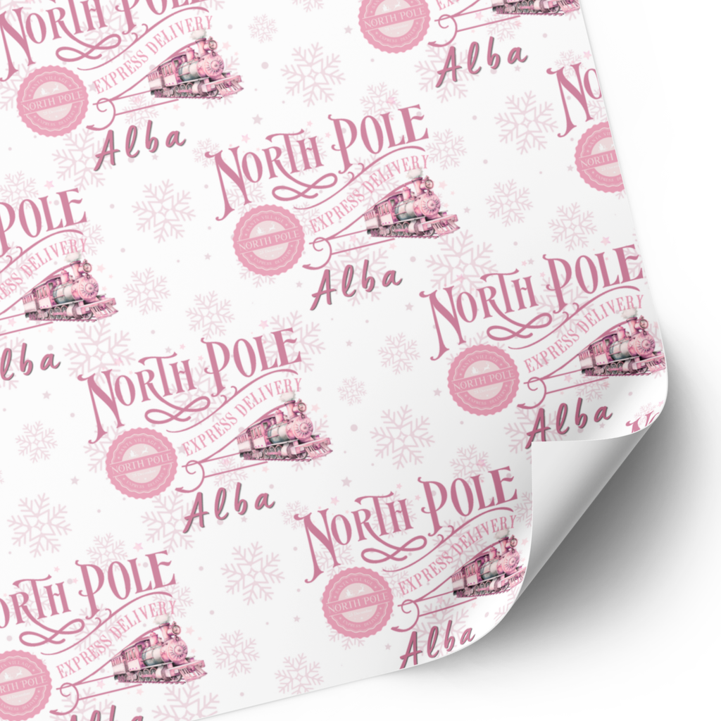 Personalised Christmas North Pole Wrapping Paper