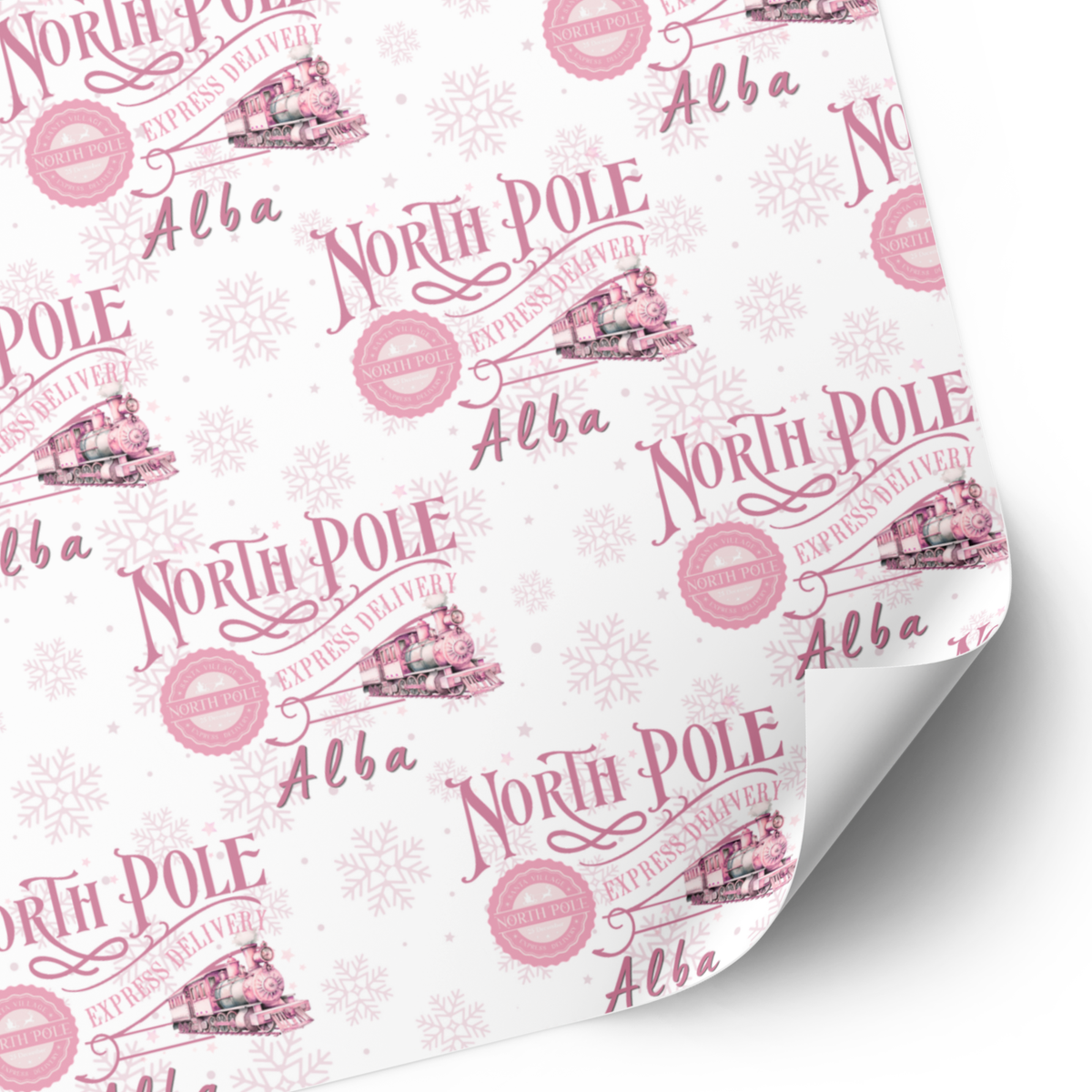 Personalised Christmas North Pole Wrapping Paper
