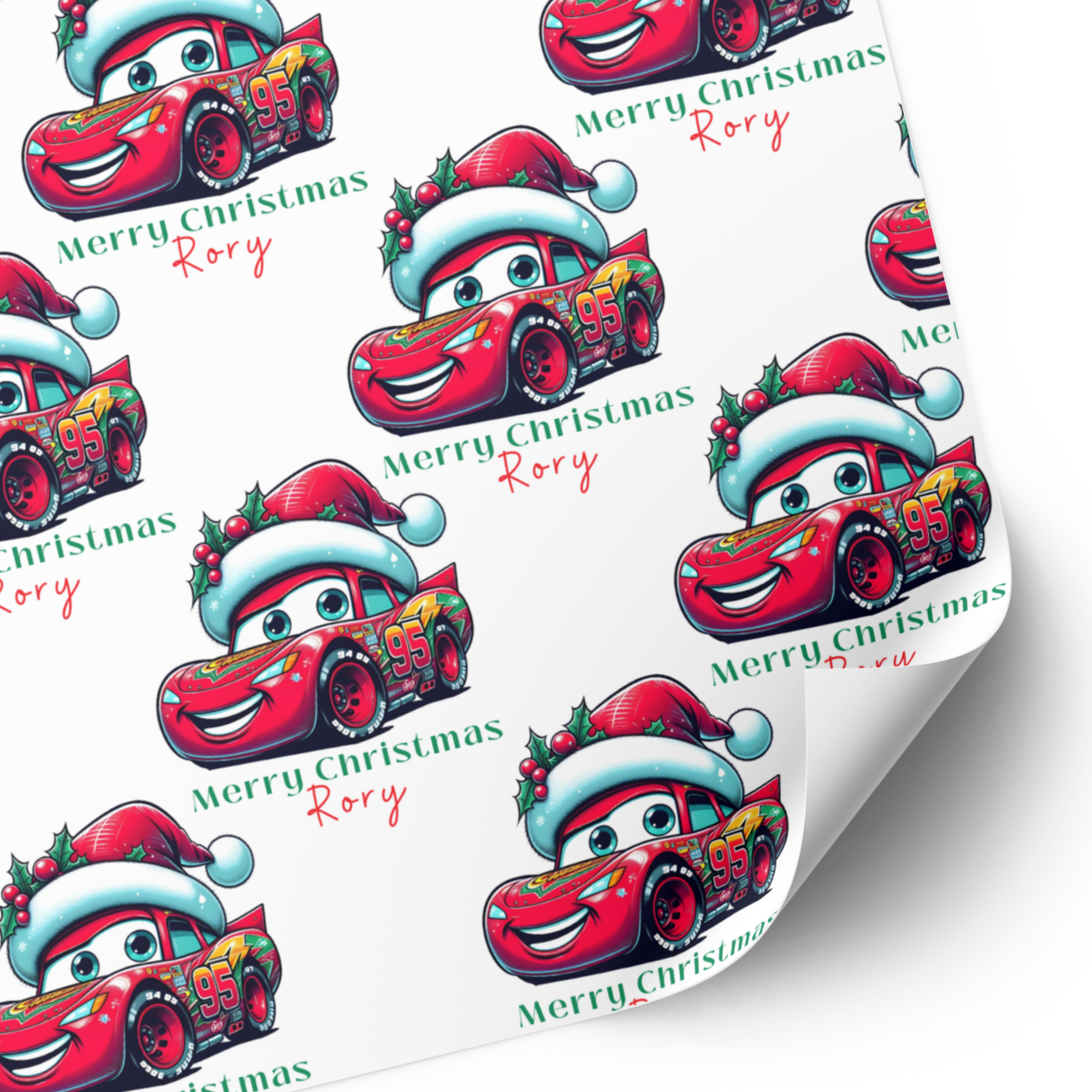 Lightning McQueen Christmas Wrapping Paper