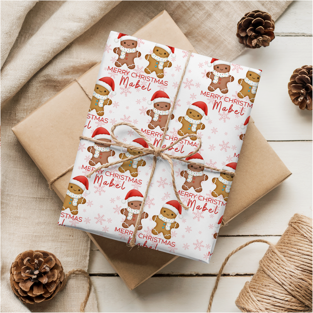 Plushie Christmas Wrapping Paper | Gingerbread Gift Wrap