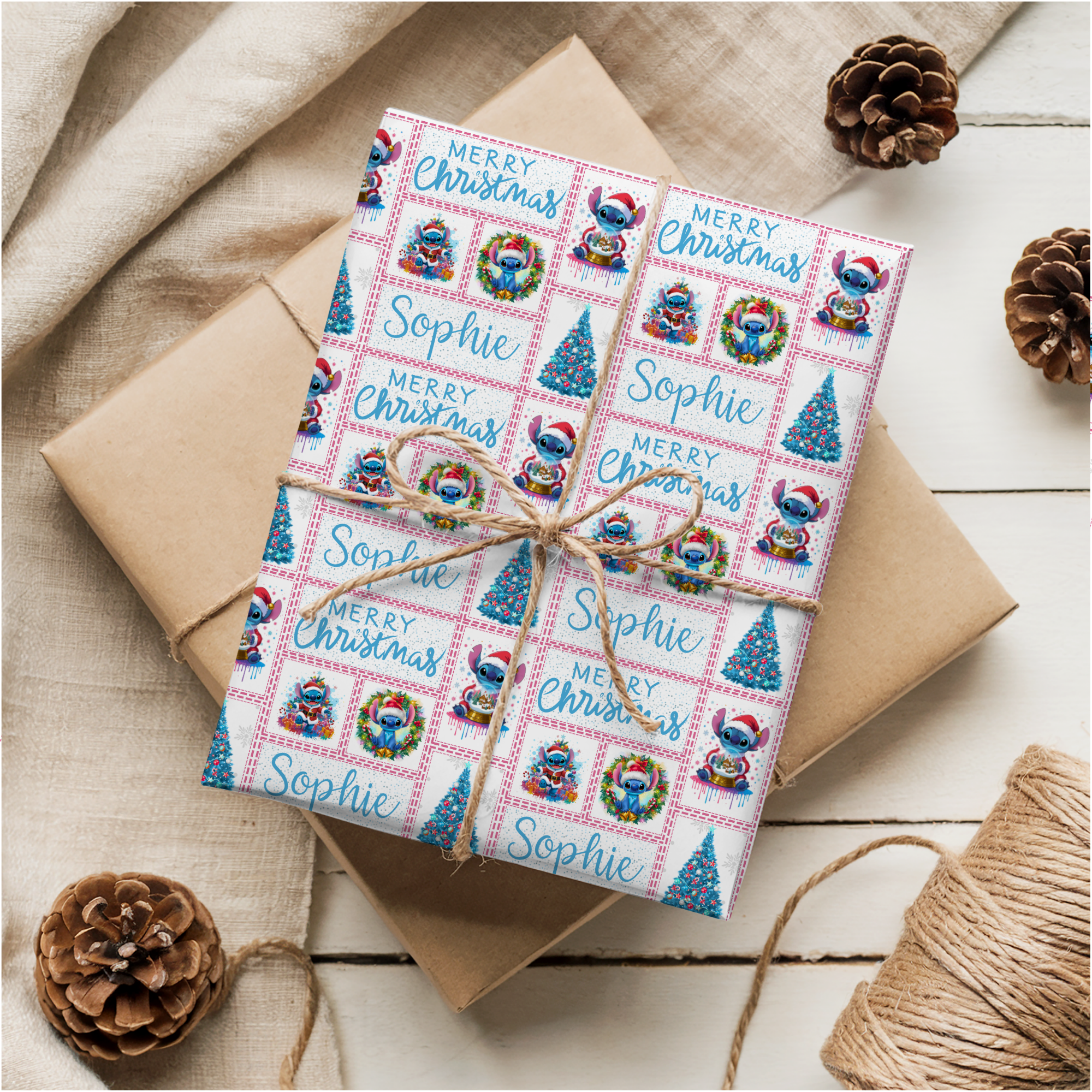 Stitch Christmas Wrapping Paper