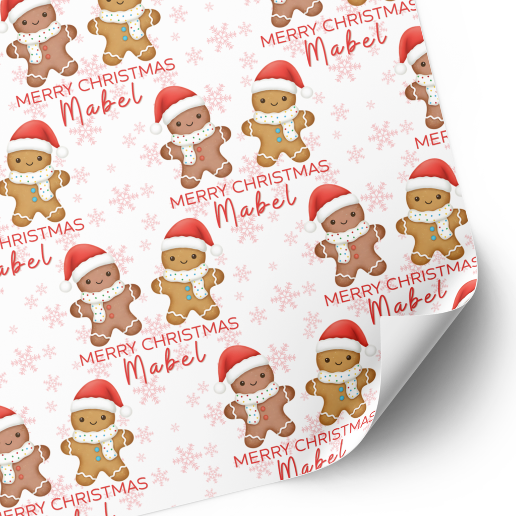 Plushie Christmas Wrapping Paper | Gingerbread Gift Wrap