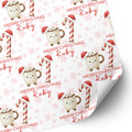 Plushie Christmas Wrapping Paper | Coffee & Candy Cane Gift Wrap