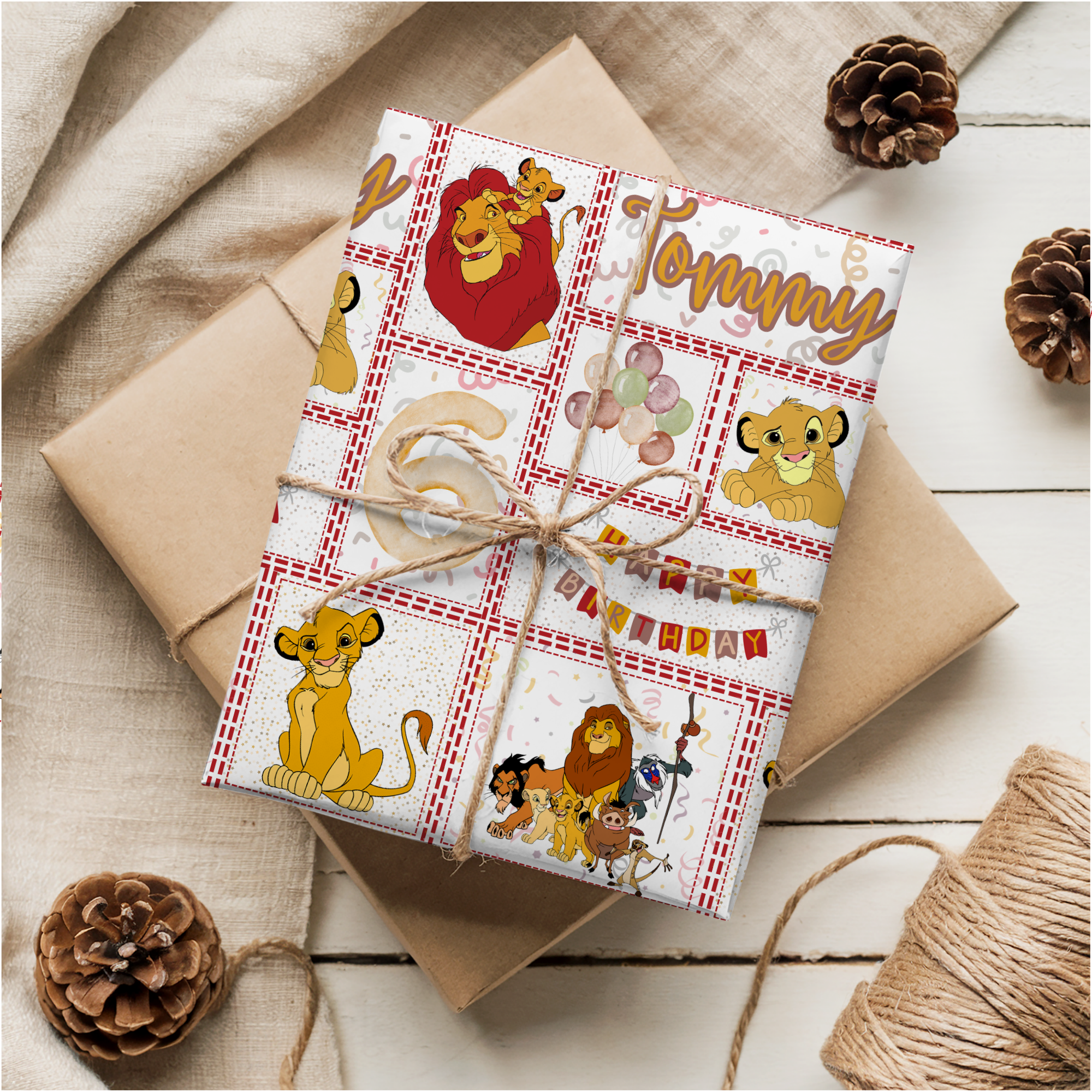 Lion King Birthday Wrapping Paper