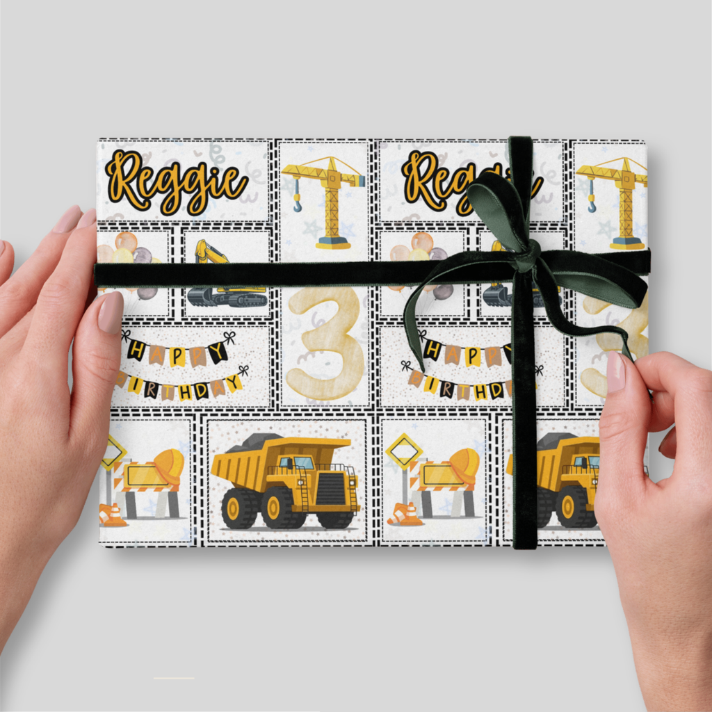 Construction / Digger Birthday Wrapping Paper