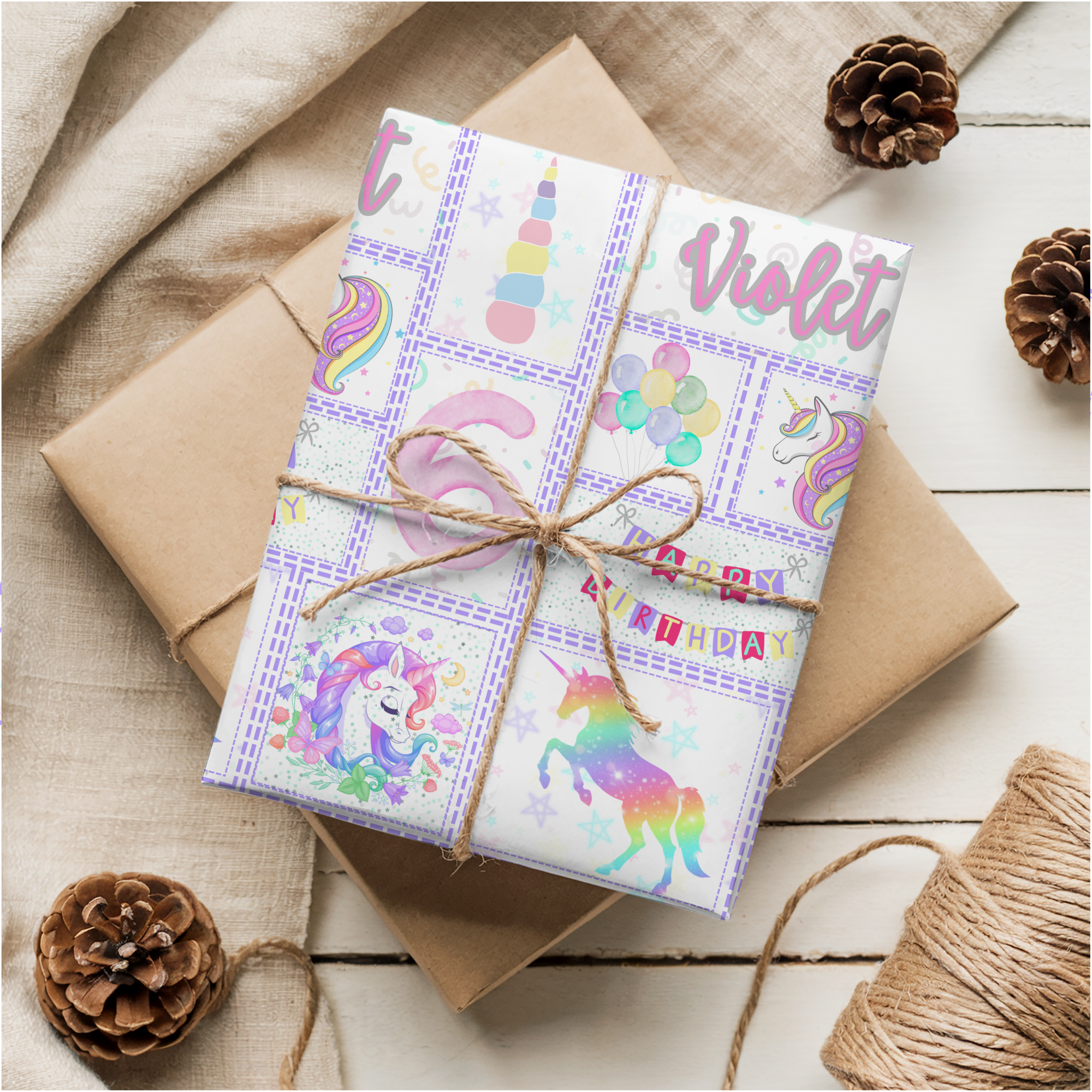 Unicorn Birthday Wrapping Paper