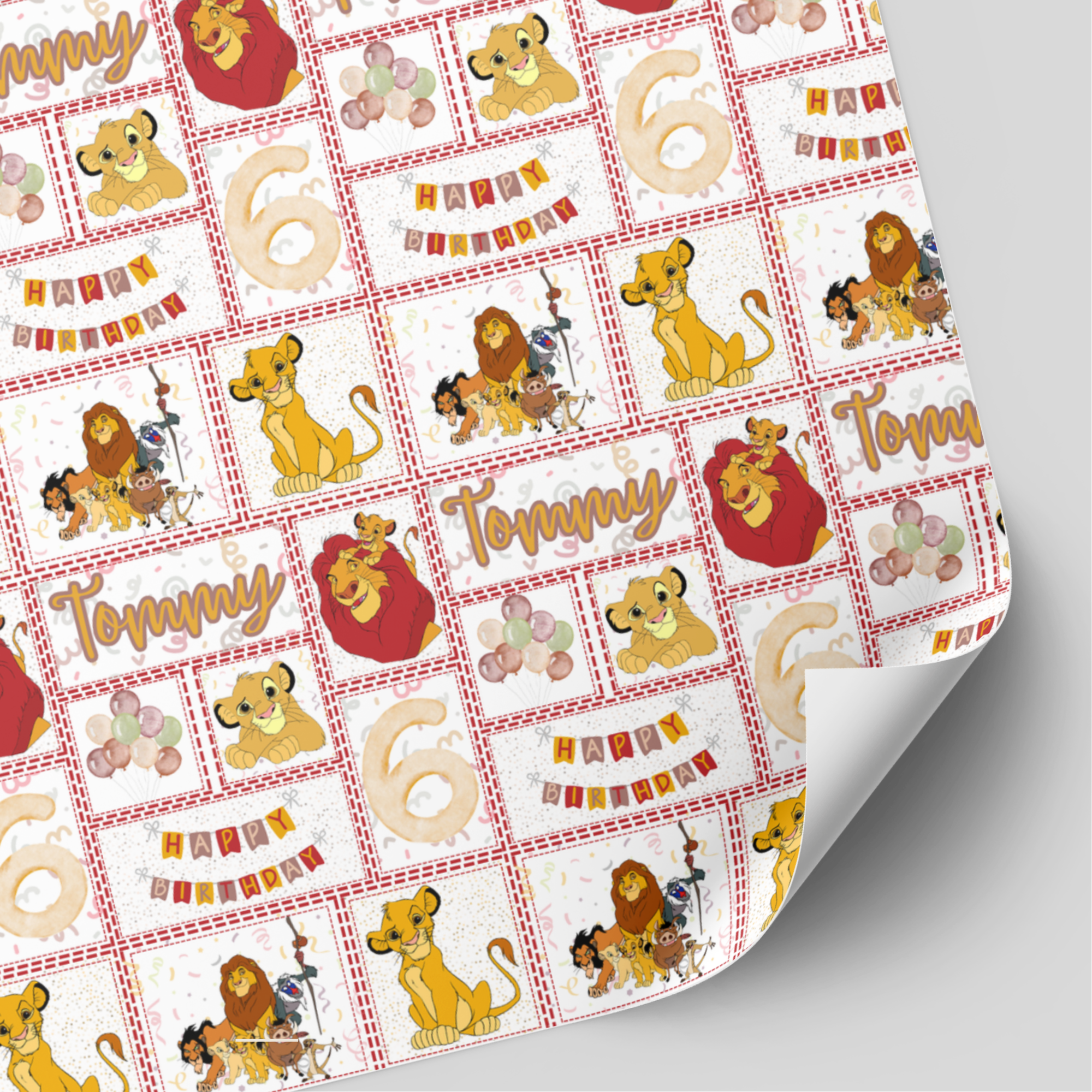 Lion King Birthday Wrapping Paper