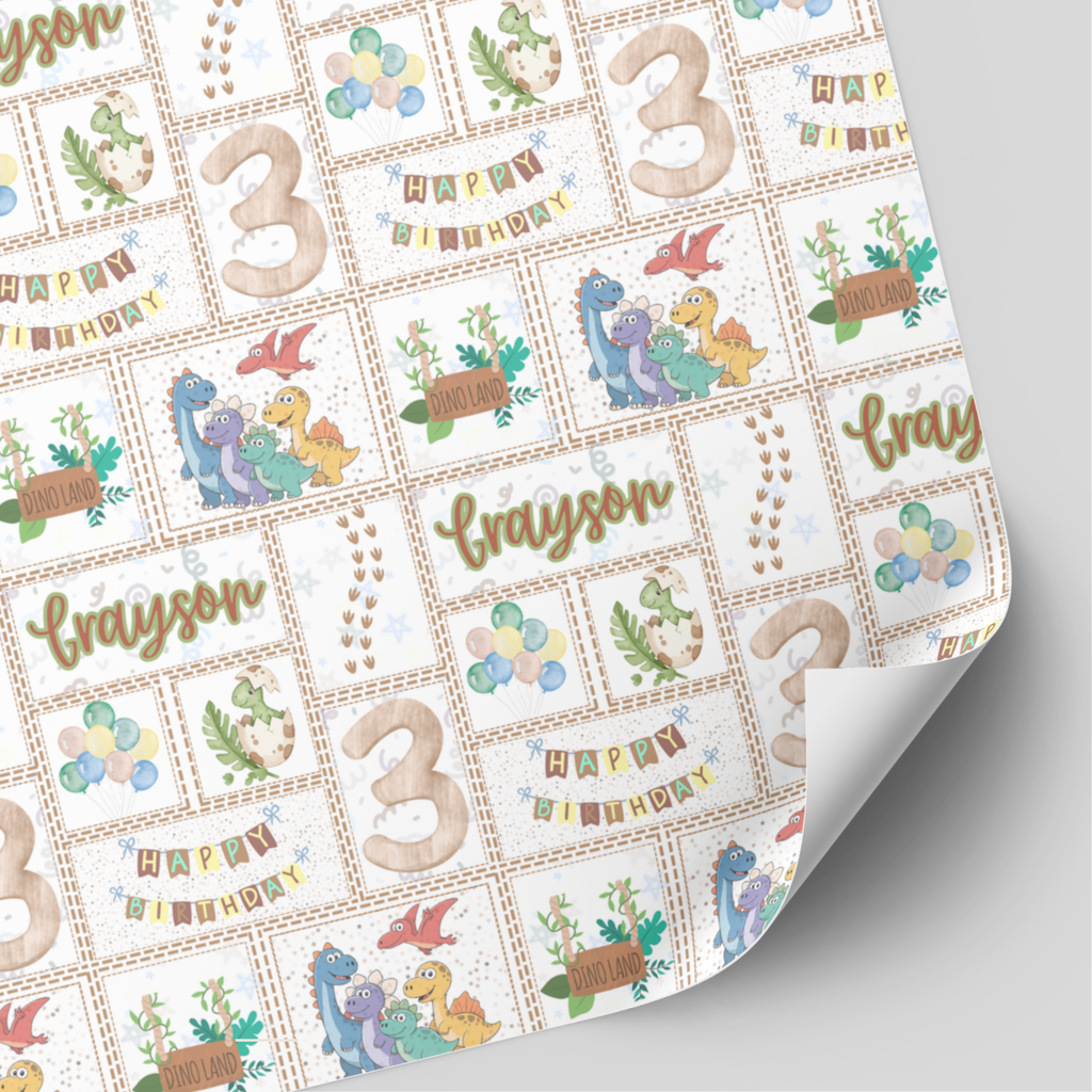 Dinosaur Birthday Wrapping Paper