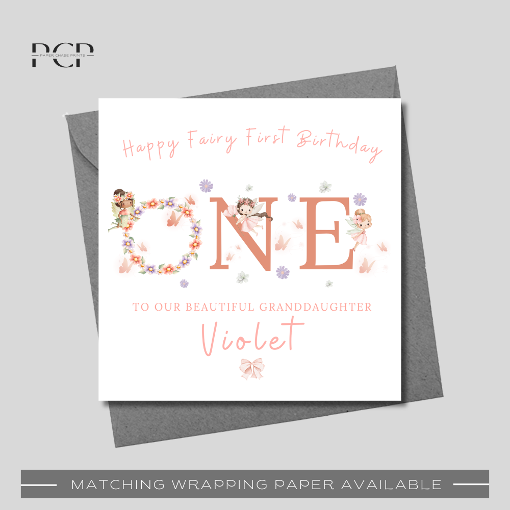 Fairy 1st Birthday Card